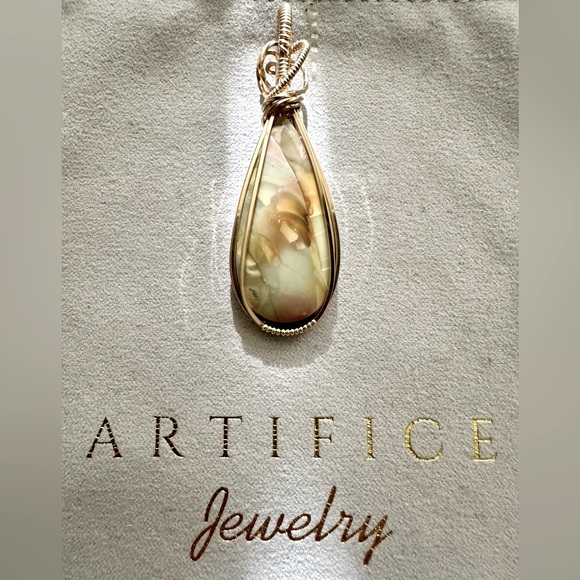 14k Gold Filled Willow Creek Jasper Necklace Pendant